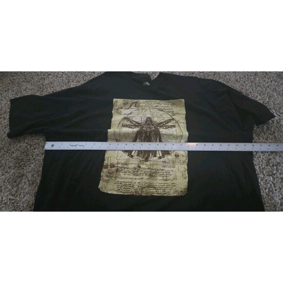 Star Wars Darth Vader Vitruvian Man Graphic Shirt Mens Size 2X XXL Black Beige - Picture 10 of 11
